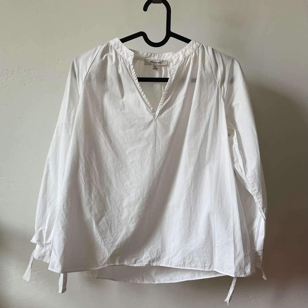 Madewell Blouse with tie-sleeves